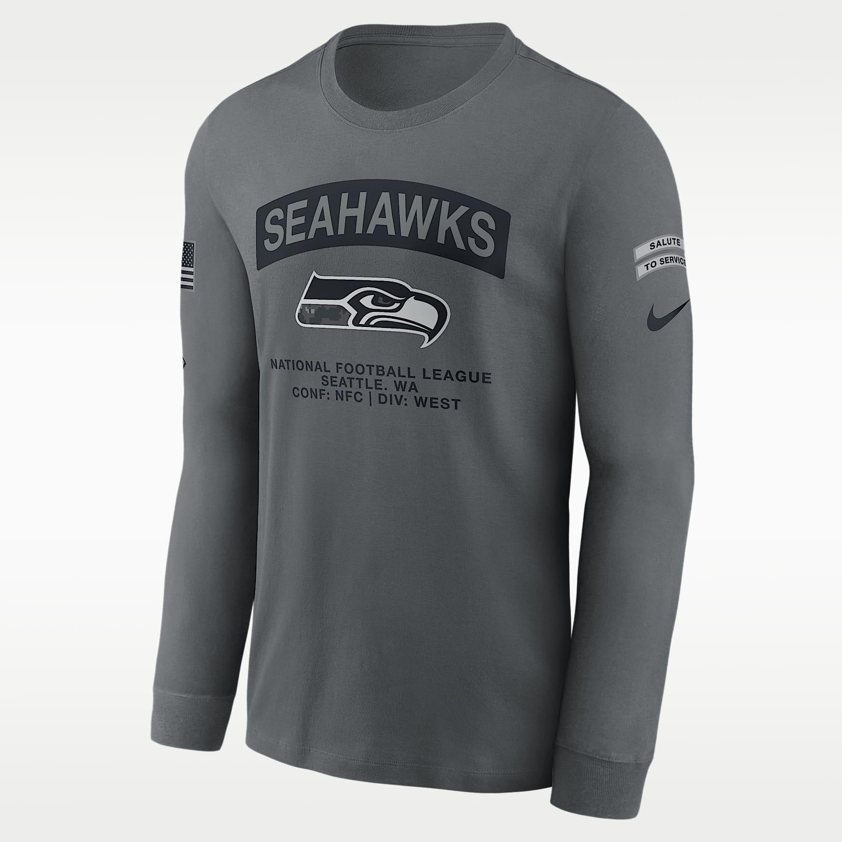 Seattle Seahawks Salute to Service Men's Nike NFL Long-Sleeve T